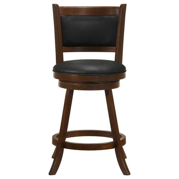 Broxton Upholstered Swivel Bar Chair Chestnut (Set of 2)