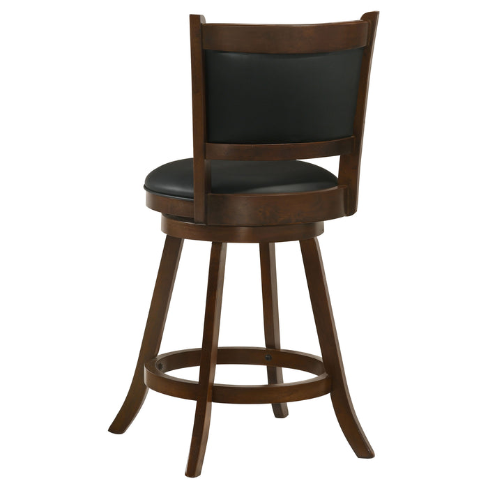 Broxton Upholstered Swivel Bar Chair Chestnut (Set of 2)