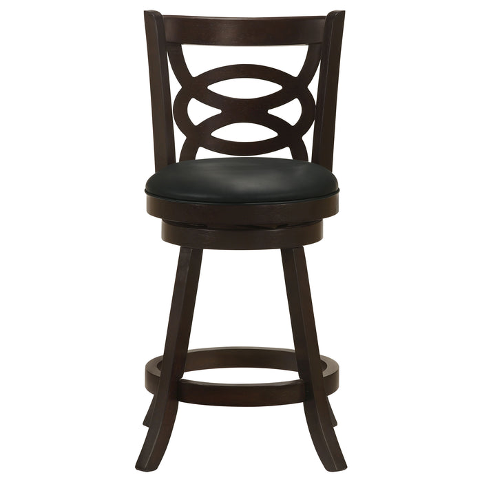 Calecita Wood Swivel Bar / Counter Stool Cappuccino (Set of 2)