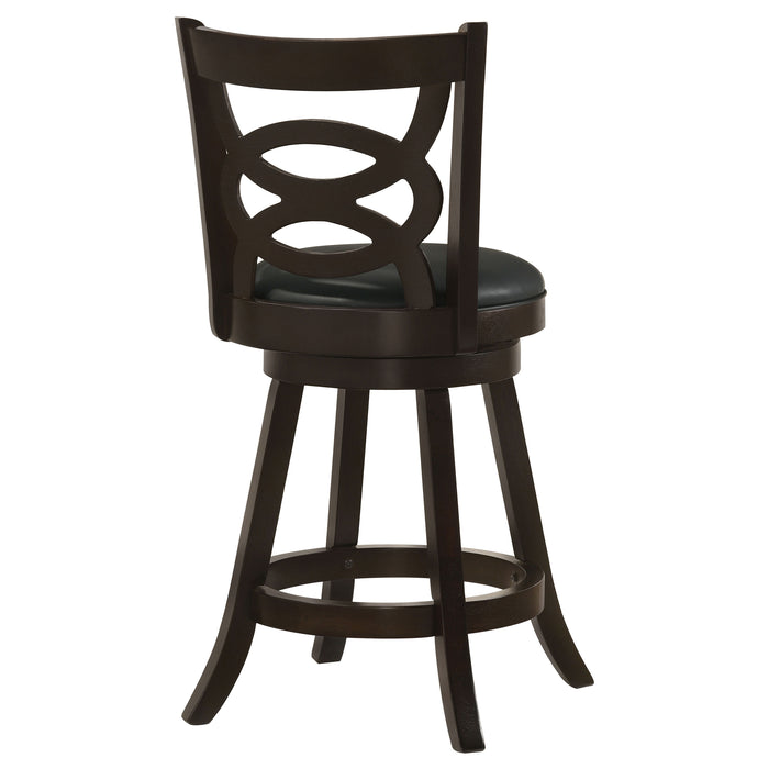 Calecita Wood Swivel Bar / Counter Stool Cappuccino (Set of 2)
