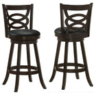 Calecita Wood Swivel Bar / Counter Stool Cappuccino (Set of 2)