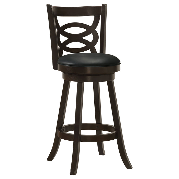 Calecita Wood Swivel Bar / Counter Stool Cappuccino (Set of 2)