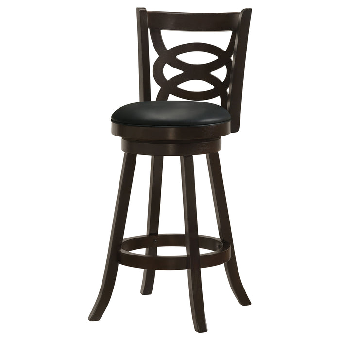 Calecita Wood Swivel Bar / Counter Stool Cappuccino (Set of 2)