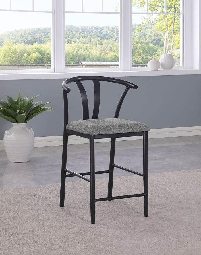 Dolman Counter Height Dining Side Chair Beige (Set of 2)