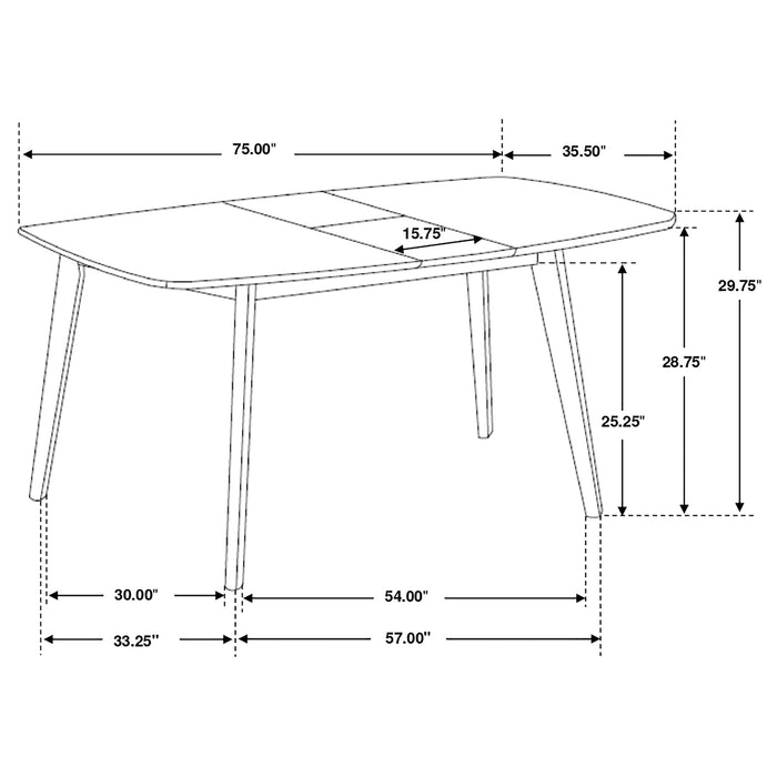 Redbridge  Rectangular Dining Set Natural Walnut