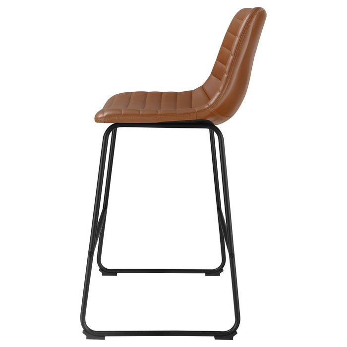 Zuni Faux Leather Upholstered Bar Chair Blue (Set of 2)
