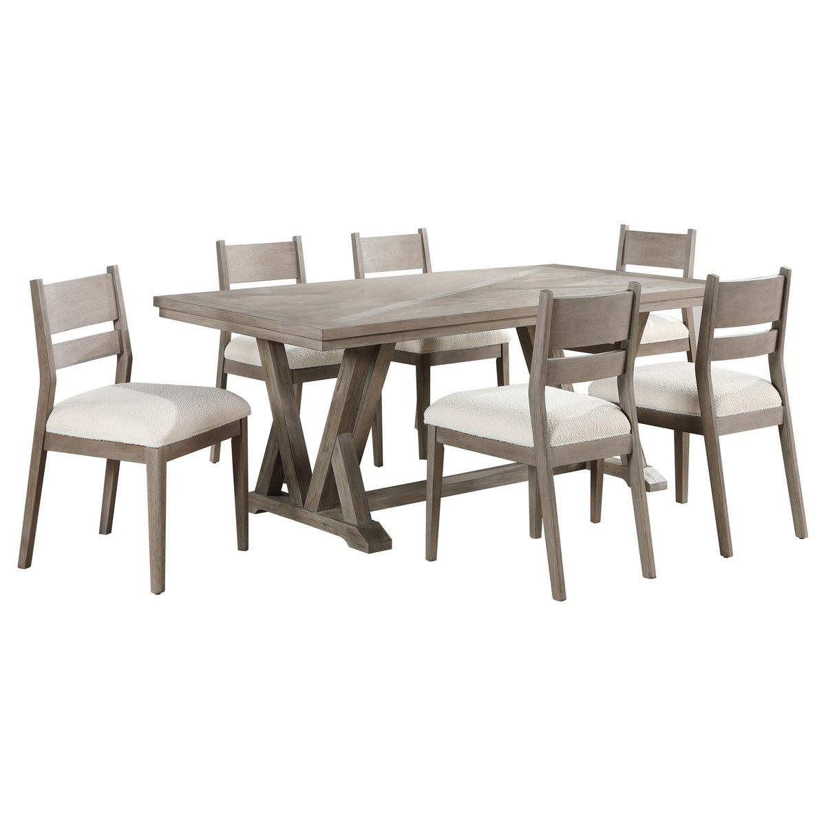Cornelia  Rectangular Dining Table Set Coastal Grey
