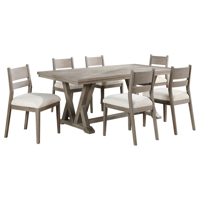 Cornelia  Rectangular Dining Table Set Coastal Grey
