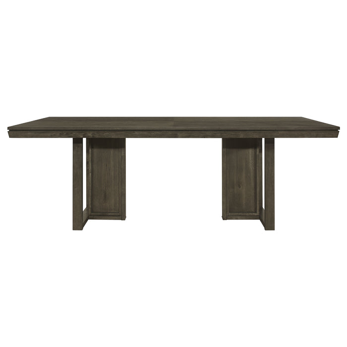 Kelly  Rectangular Dining Table Set Dark Grey