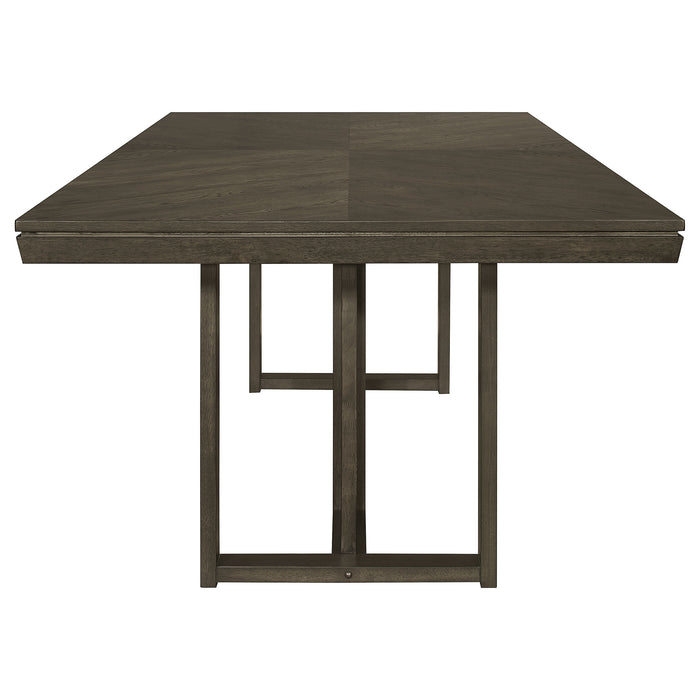 Kelly  Rectangular Dining Table Set Dark Grey