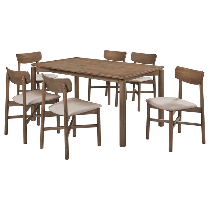 Parkridge  59-inch Wood Dining Set Natural Walnut