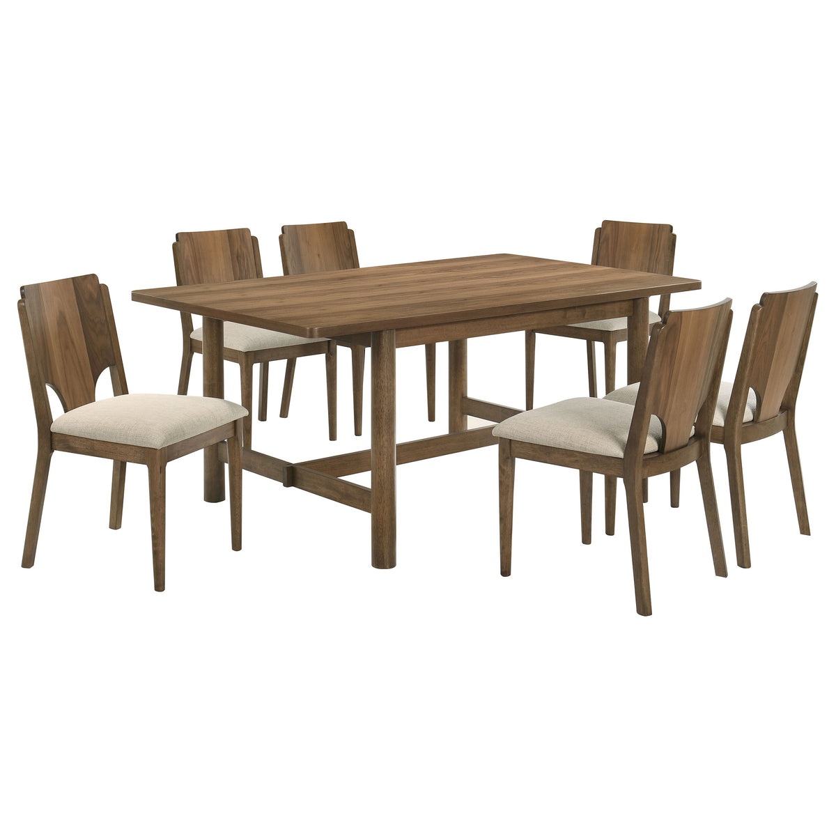 Crestmore Rectangular Dining Table Set Walnut