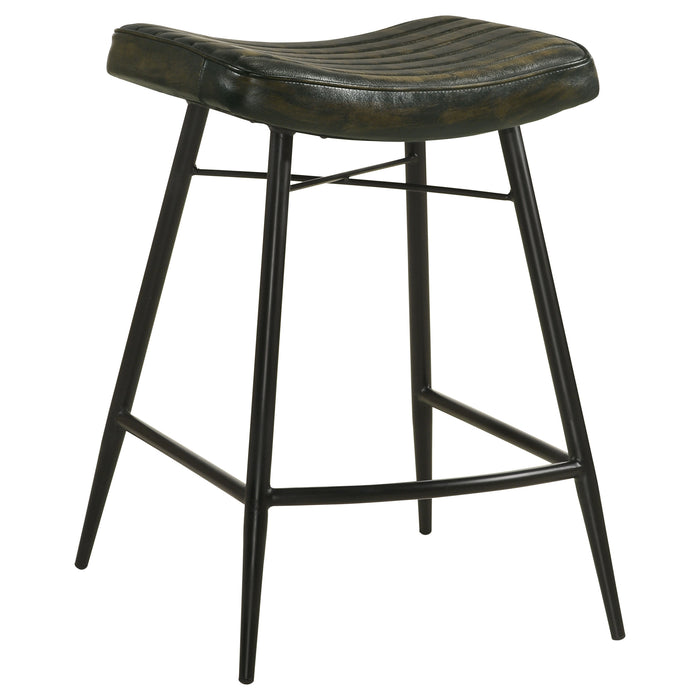 Bayu Leather Upholstered Bar Stool Antique Camel (Set of 2)