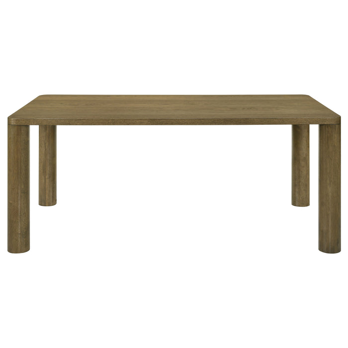 Castlewood  71-inch Rectangular Dining Set Brown Oak