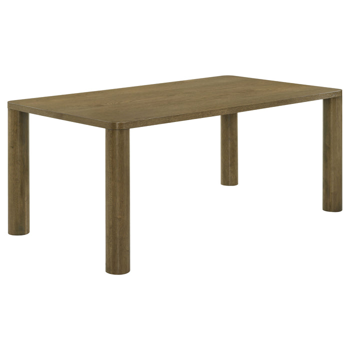 Castlewood  71-inch Rectangular Dining Set Brown Oak