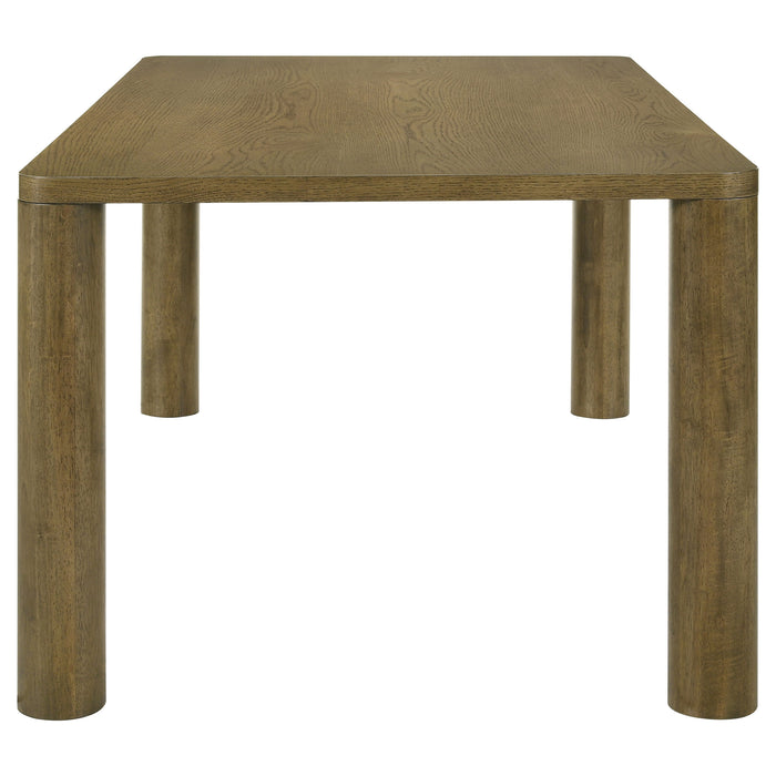 Castlewood  71-inch Rectangular Dining Set Brown Oak