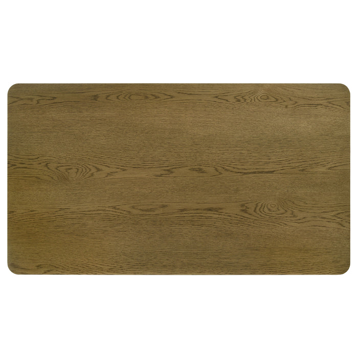 Castlewood  71-inch Rectangular Dining Set Brown Oak