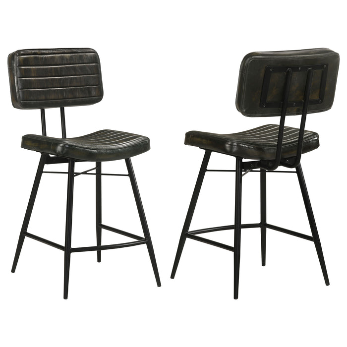 Partridge Leather Counter Chair Antique Camel (Set of 2)