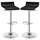 Bidwell Upholstered Adjustable Bar Stool Black (Set of 2)