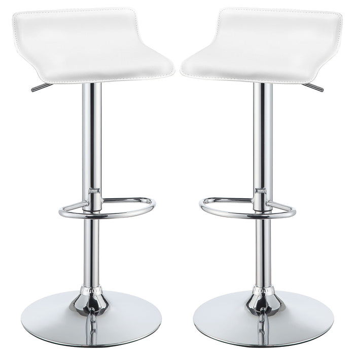 Bidwell Upholstered Adjustable Bar Stool Black (Set of 2)