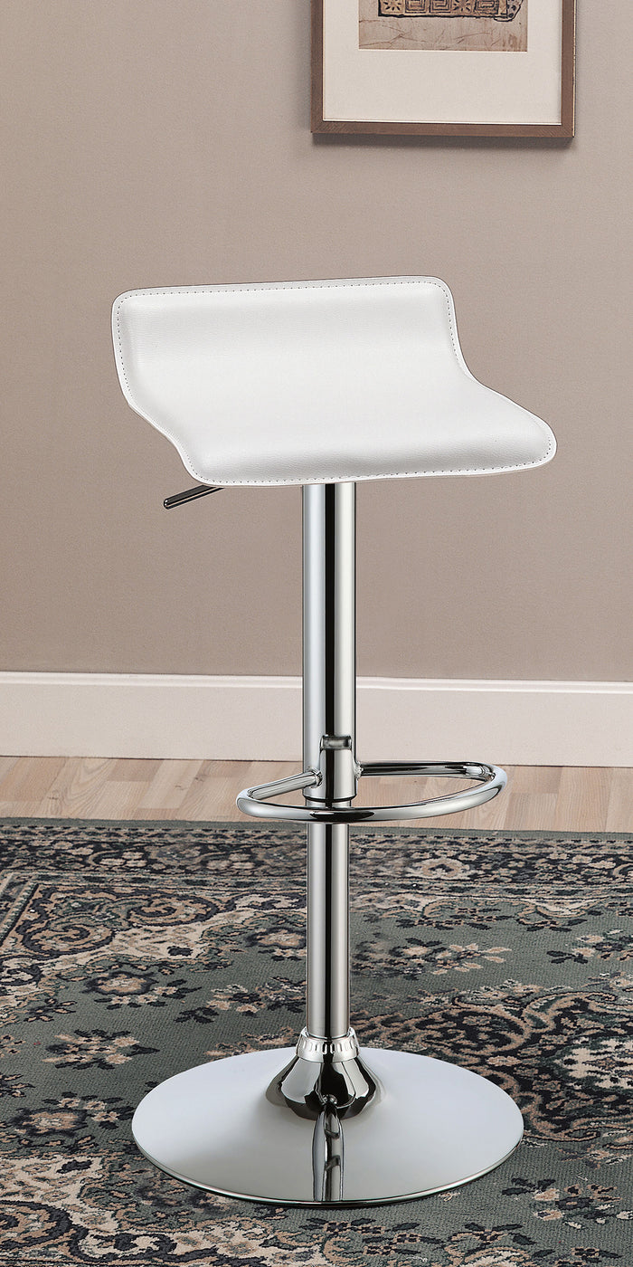 Bidwell Upholstered Adjustable Bar Stool Black (Set of 2)
