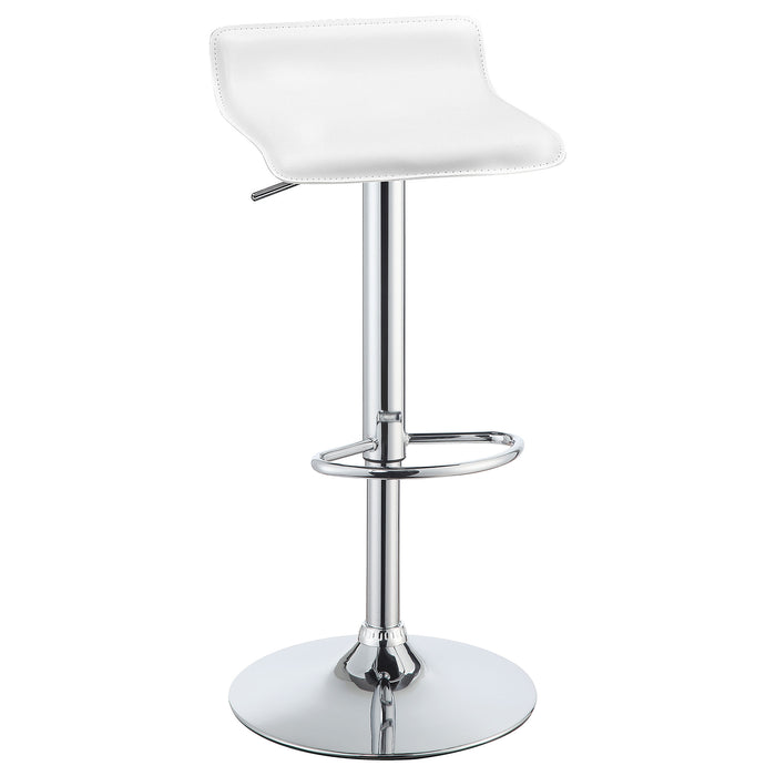 Bidwell Upholstered Adjustable Bar Stool Black (Set of 2)