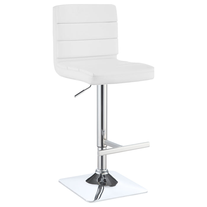 Bianca Upholstered Adjustable Bar Stool Black (Set of 2)