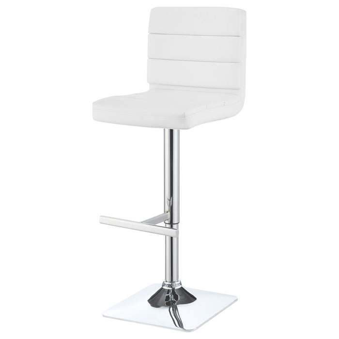 Bianca Upholstered Adjustable Bar Stool Black (Set of 2)