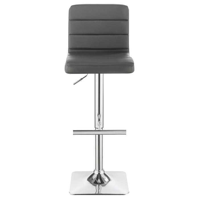 Bianca Upholstered Adjustable Bar Stool Black (Set of 2)