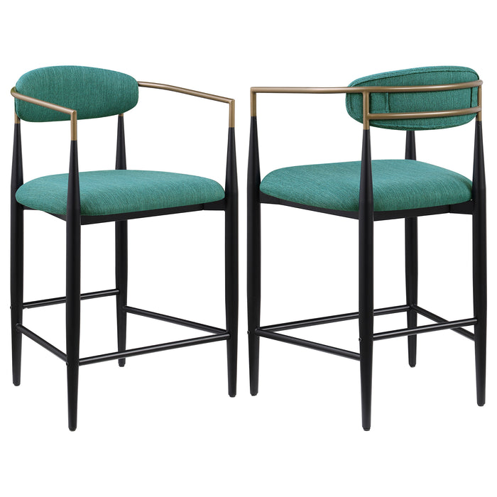Tina Fabric Upholstered Bar Chair Green (Set of 2)