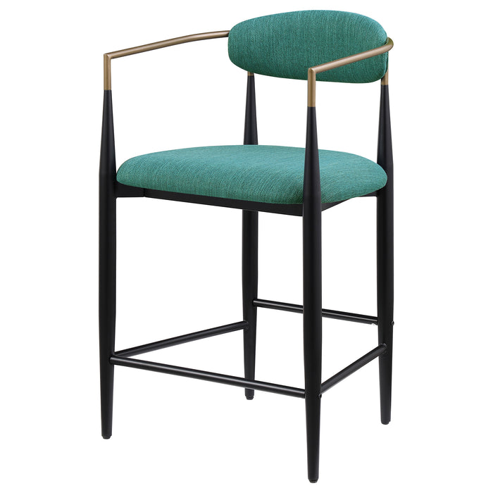 Tina Fabric Upholstered Bar Chair Green (Set of 2)