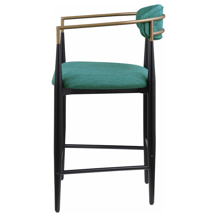 Tina Fabric Upholstered Bar Chair Green (Set of 2)