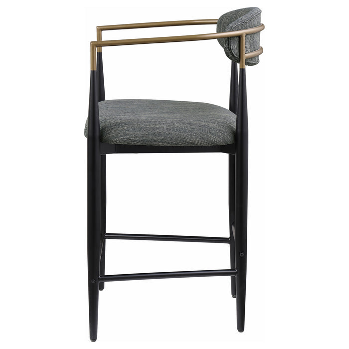 Tina Fabric Upholstered Bar Chair Dark Grey (Set of 2)
