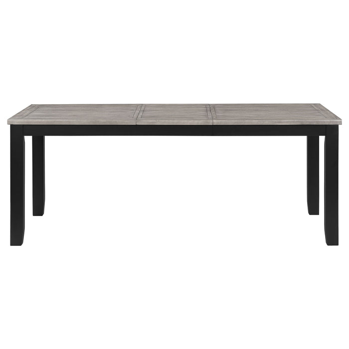 Elodie  Rectangular Extension Leaf Dining Set Black