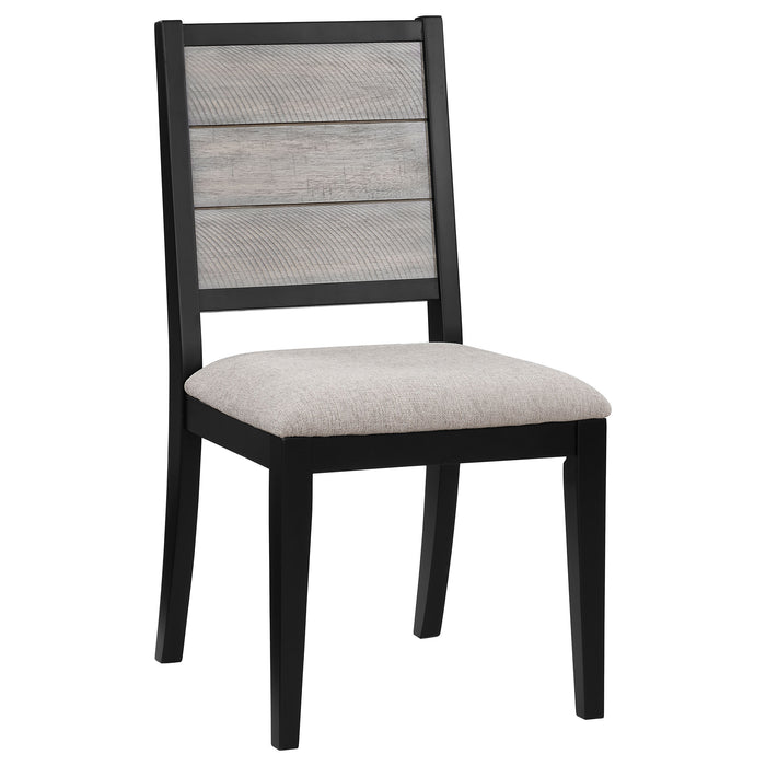 Elodie  Rectangular Extension Leaf Dining Set Black