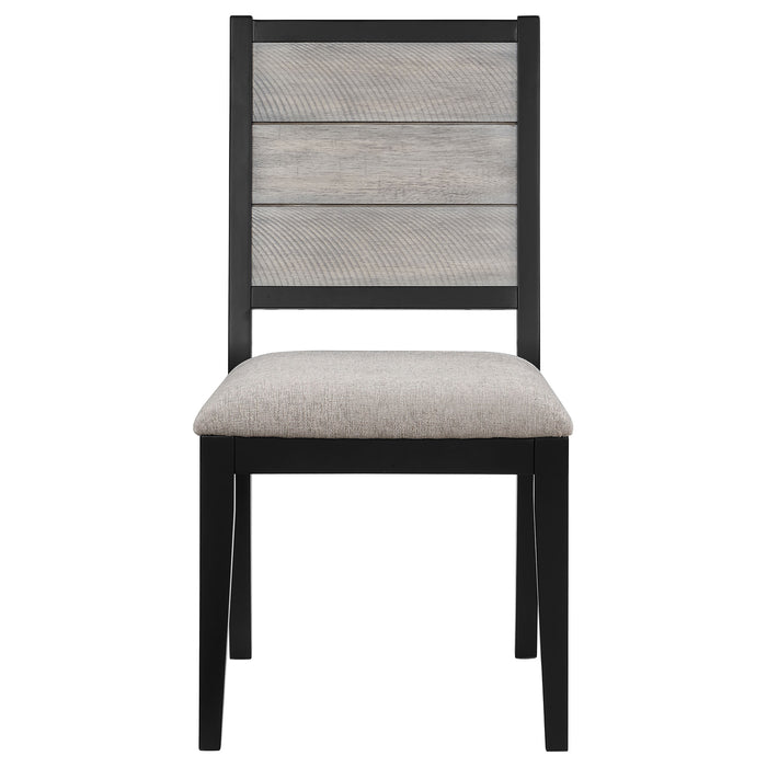 Elodie  Rectangular Extension Leaf Dining Set Black
