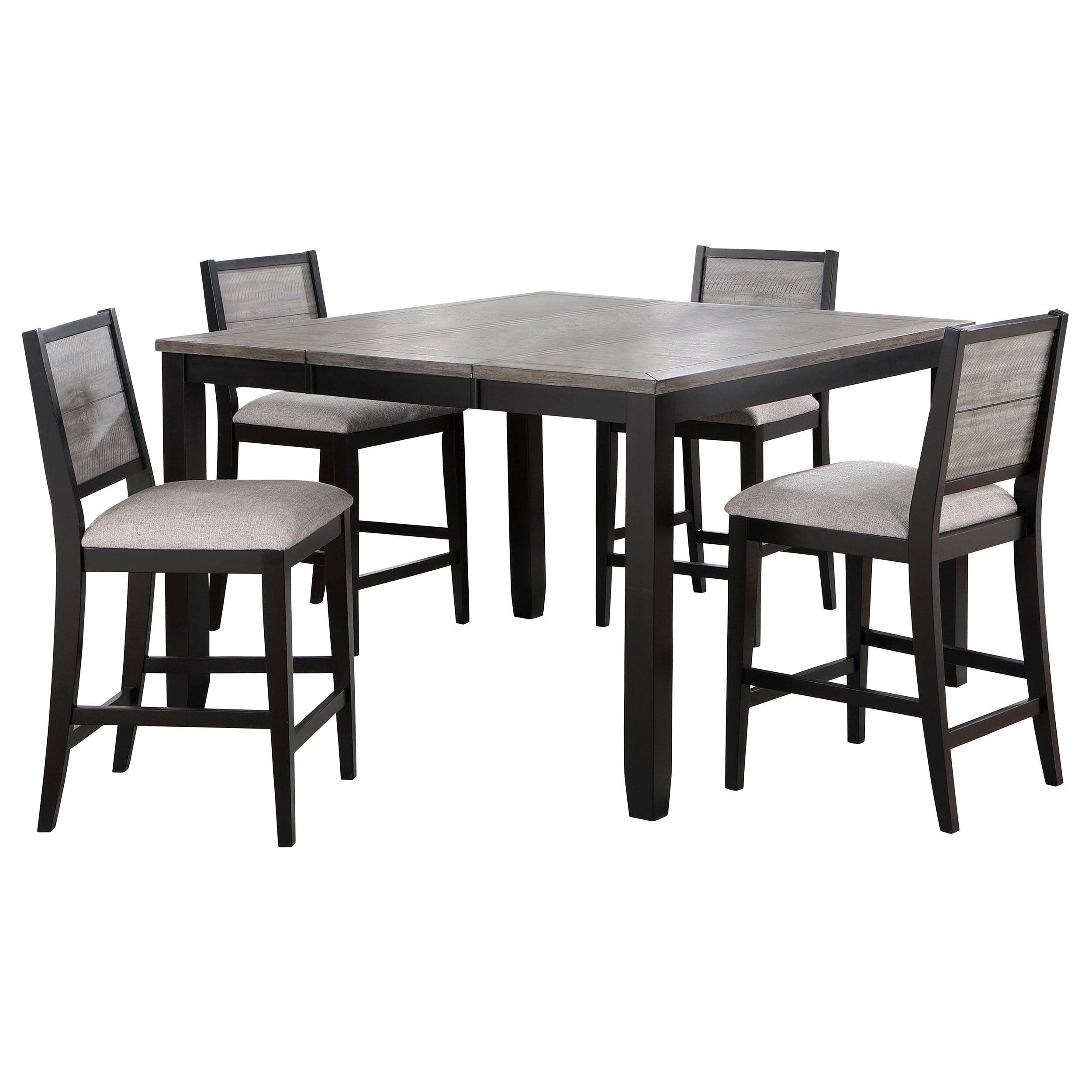 Elodie  Extension Leaf Counter/Standard Dining Set Black