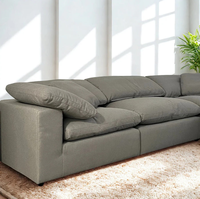 Luxe Dream Performance Bouclé Square Arm Cloud - Slate Grey