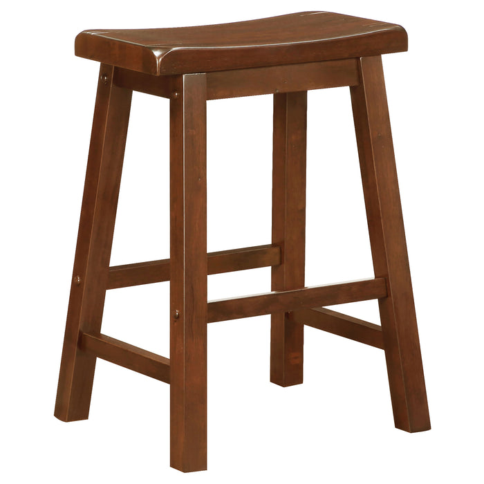 Durant Wood Backless Bar Stool Black (Set of 2)