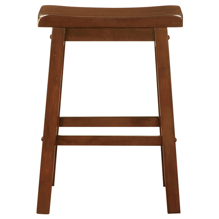 Durant Wood Backless Bar Stool Black (Set of 2)