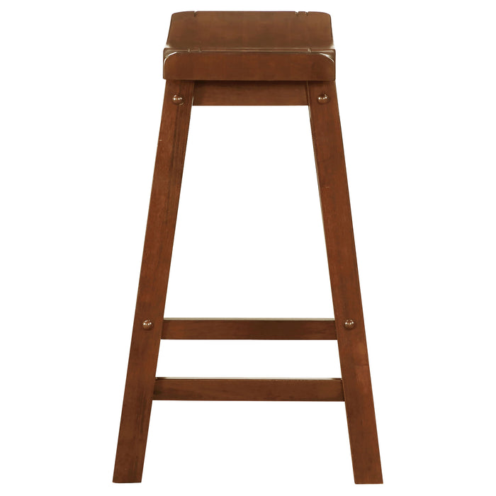 Durant Wood Backless Bar Stool Black (Set of 2)