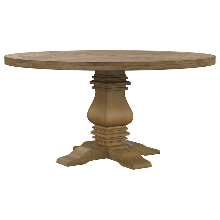 Florence Round Dining Table Set Rustic Honey
