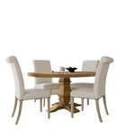 Florence Round Dining Table Set Rustic Honey