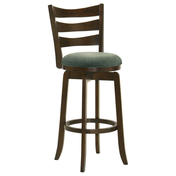 Murphy Wood Counter Height Swivel Bar Chair Hunter Green