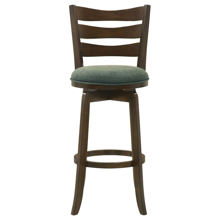 Murphy Wood Counter Height Swivel Bar Chair Hunter Green