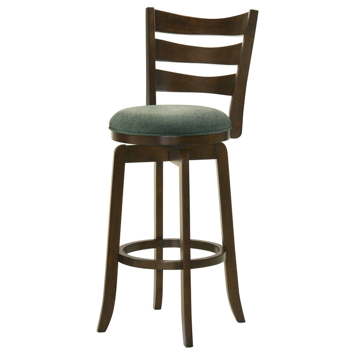 Murphy Wood Counter Height Swivel Bar Chair Hunter Green