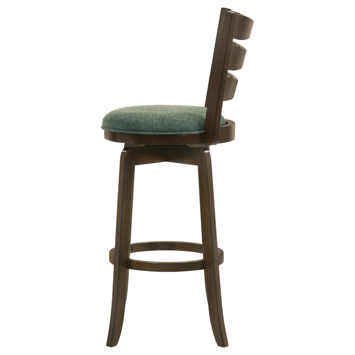 Murphy Wood Counter Height Swivel Bar Chair Hunter Green