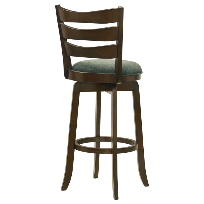 Murphy Wood Counter Height Swivel Bar Chair Hunter Green