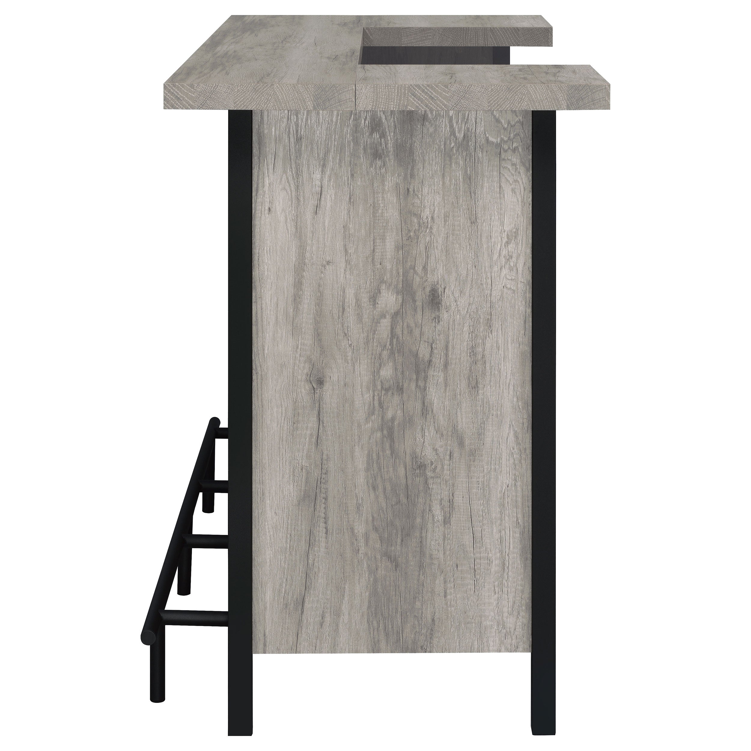 Bellemore Freestanding Home Bar Wine Cabinet Rustic Oak