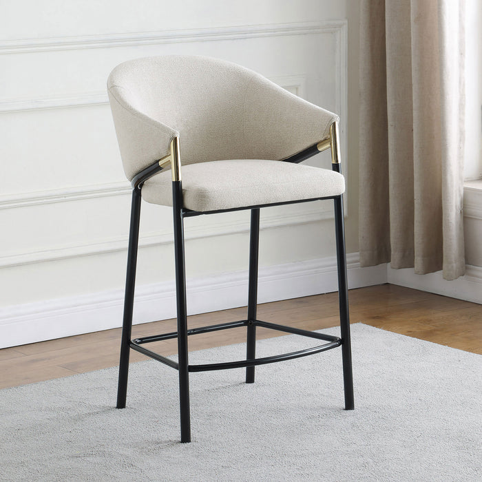 Chadwick Fabric Upholstered Bar Chair Beige (Set of 2)